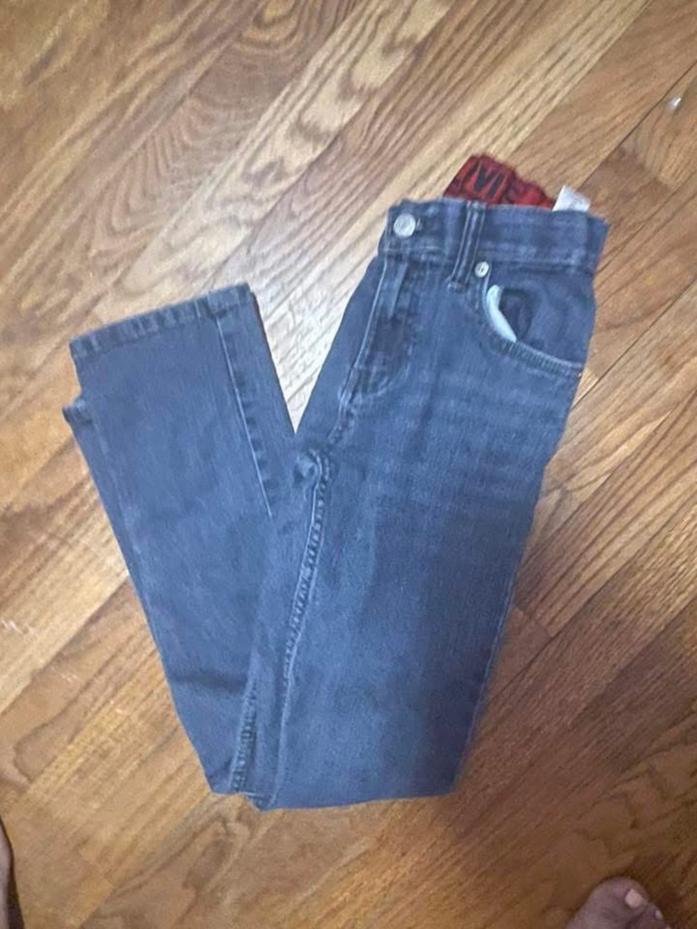 Levi's boys  Charcoal Slim Straight Jeans
